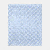 XOXO Hugs & Kisses Blue Stylish Modern Pattern Fleecedecke (Vorderseite)