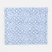 XOXO Hugs & Kisses Blue Stylish Modern Pattern Fleecedecke (Vorderseite (Horizontal))