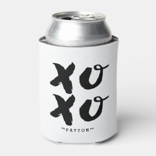 XOXO Hugs & Kisses   Brush Typografy Can Cooler Dosenkühler