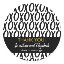 XOXO Hugs Kisses Danke Schwarz-weiß