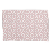 XOXO Hugs & Kisses Dusty Pink Cute Modern Pattern Kissenbezug (Vorderseite)