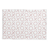 XOXO Hugs & Kisses Dusty Pink White Modern Pattern Kissenbezug (Rückseite)