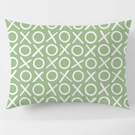 XOXO Hugs & Kisses Green Cute Modern Pattern Kissenbezug