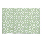 XOXO Hugs & Kisses Green Cute Modern Pattern Kissenbezug (Vorderseite)