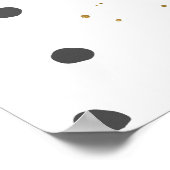 "XOXO" Hugs & Kisses Imitate Gold Dot Poster (Ecke)