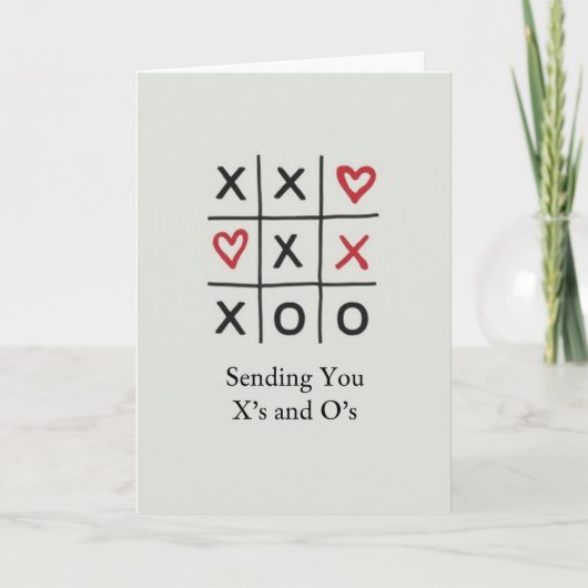 Xoxo Hugs Kisses Love Game Card Karte (Vorderseite)