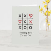 Xoxo Hugs Kisses Love Game Card Karte (Gelbe Blume)
