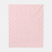 XOXO Hugs & Kisses Pastel Pink Modern Pattern Fleecedecke (Vorderseite)