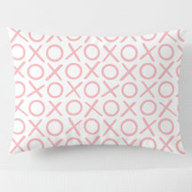 XOXO Hugs & Kisses Pastel Pink White Modern