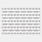 XOXO Hugs & Kisses Pinselschrift Schwarz & Weiß Geschenkpapier Set (Vorderseite 2)