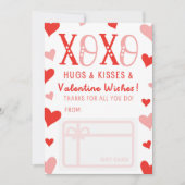 XOXO Hugs Kisses Valentine wünscht Karteninhaber Einladung (Vorderseite)