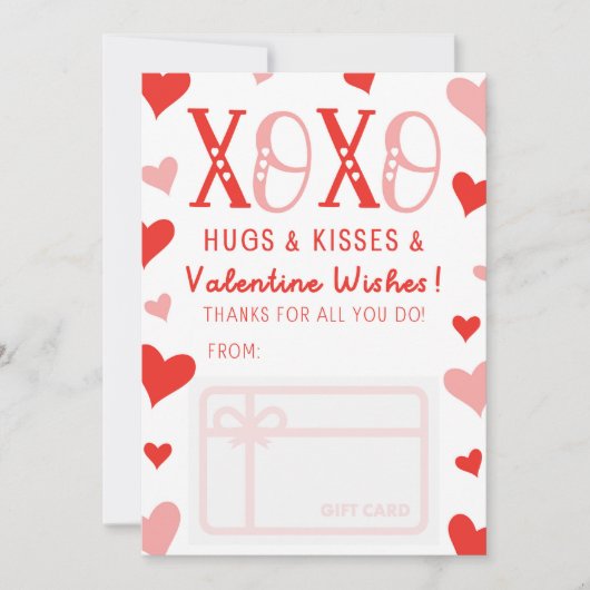 XOXO Hugs Kisses Valentine wünscht Karteninhaber Einladung (Vorderseite)