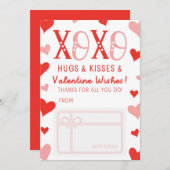XOXO Hugs Kisses Valentine wünscht Karteninhaber Einladung (Vorne/Hinten)