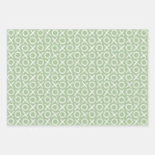 XOXO Hugs & Kisses Valentine's Day Pink Blue Green Geschenkpapier Set (Vorderseite 3)