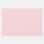 XOXO Hugs & Kisses Valentine's Day Pink Blue Green Geschenkpapier Set (Vorderseite)