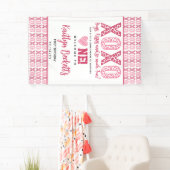 XOXO Hugs & Kisses Valentinstag 1. Geburtstag Banner (Insitu)