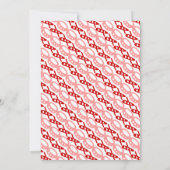 XOXO Hugs & Kisses Valentinstag 1. Geburtstag Einladung (Rückseite)