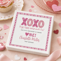 XOXO Hugs & Kisses Valentinstag 1. Geburtstag