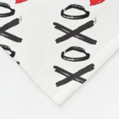 XoXo-Hugs-Kisses-with-Red-Lips Fleecedecke (Ecke)