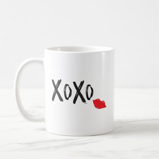 XoXo-Hugs-Kisses-with-Red-Lips Kaffeetasse (Links)
