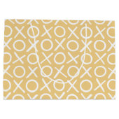 XOXO Hugs & Kisses Yellow Valentine's Brush Script Große Geschenktüte (Rückseite)