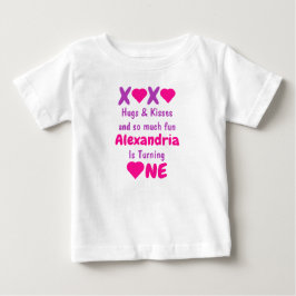 XOXO Hugs und Kisses 1. Geburtstag Baby T-shirt