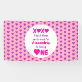 XOXO Hugs und Kisses 1. Geburtstag Banner (Horizontal)