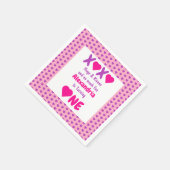 XOXO Hugs und Kisses 1. Geburtstag Serviette (Ecke)