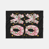 Xoxo Hugs und Kissesherzen Liebe Coquette Valentin Fleecedecke (Vorderseite (Horizontal))