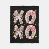 Xoxo Hugs und Kissesherzen Liebe Coquette Valentin Fleecedecke (Vorderseite)