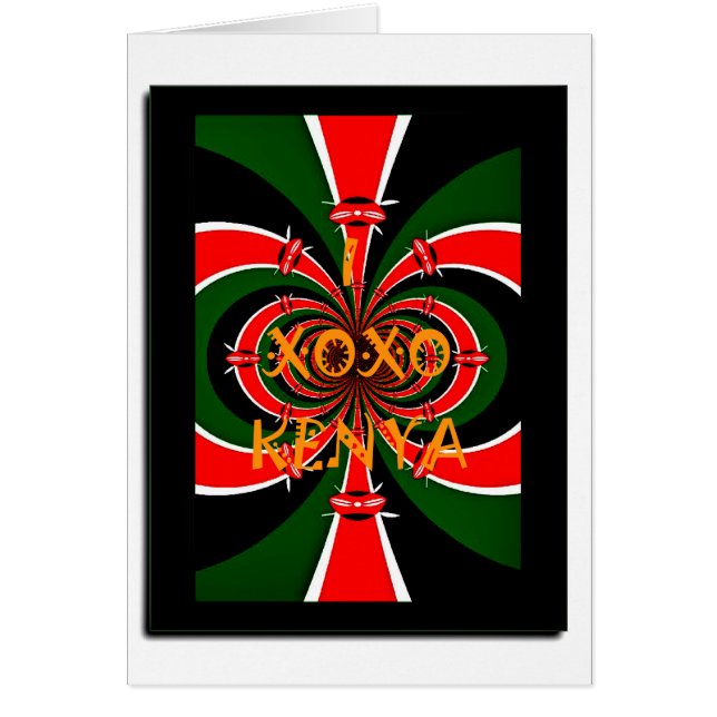XOXO I Liebe Kenya Black Green National Flag Co (Vorne)