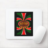 XOXO I Liebe Kenya Black Green National Flag Co Mousepad (Mit Mouse)