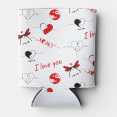 XOXO, ich Liebe Sie und Herzen Dosenkühler (Vorderseite)