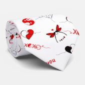 XOXO, ich Liebe Sie und Herzen Krawatte (Gerollt)