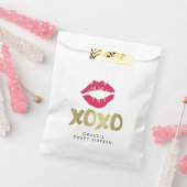 XOXO Imitate Gold & Rosa Lippen Geschenktütchen
