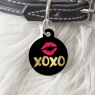 XOXO Imitate Gold & Rosa Lippen   Schwarz Tiermarke