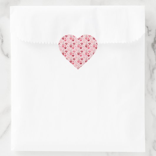 XOXO & Immer Mein Herz-Aufkleber (Tasche)