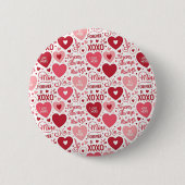 XOXO & Immer Mein Rosa Rot Button (Vorderseite)