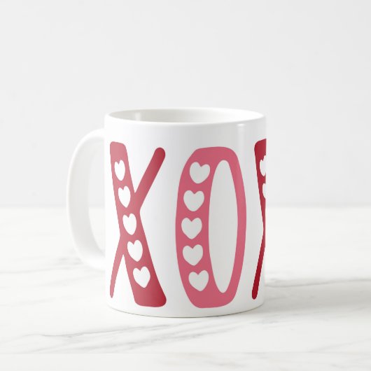 XOXO KAFFEETASSE (Vorderseite Links)