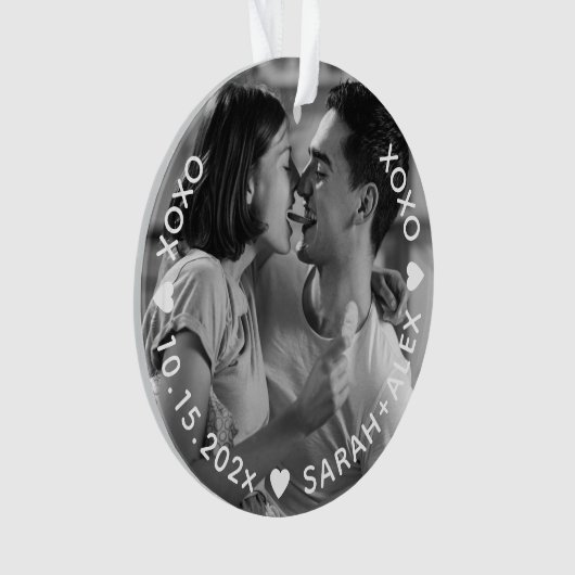 XOXO Keepake Foto Ornament (Vorderseite)