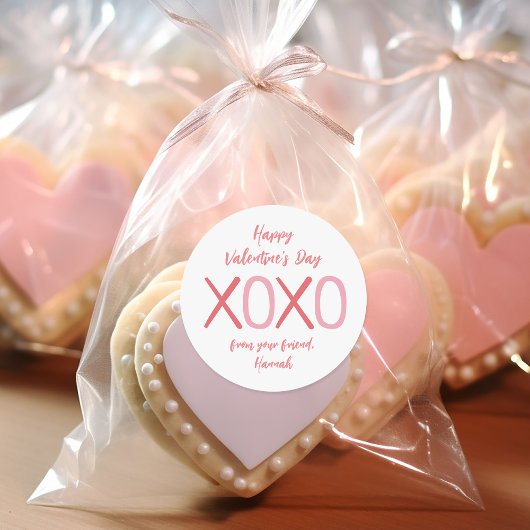 XOXO Kinder Klassenzimmer Valentinstag Party Runder Aufkleber