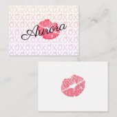 XOXO Kiss Mitteilungskarte (Vorne/Hinten)