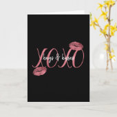 XOXO Kisses Karte (Gelbe Blume)