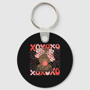 Xoxo Kuh Valentinstag Bubblegum Western Valentinsk Schlüsselanhänger