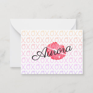 XOXO Kuss Mitteilungskarte