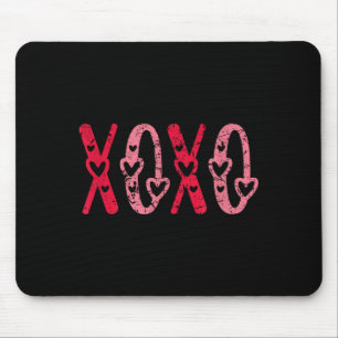 Xoxo Küsse Umarmungen Vintage Valentinstag Mousepad
