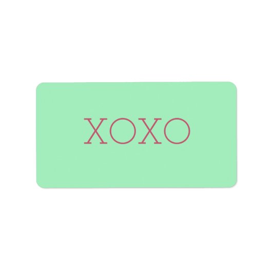 XOXO Labels Adressaufkleber (Vorne)