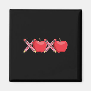 Xoxo Lehrer Valentine's Day Stift und Apfel Magnet