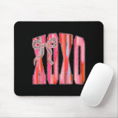 Xoxo Leopard Bow Funny Valentine's Day Coquette Nk Mousepad (Mit Mouse)