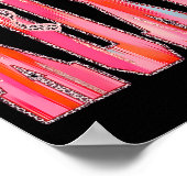 Xoxo Leopard Bow Funny Valentine's Day Coquette Nk Poster (Ecke)